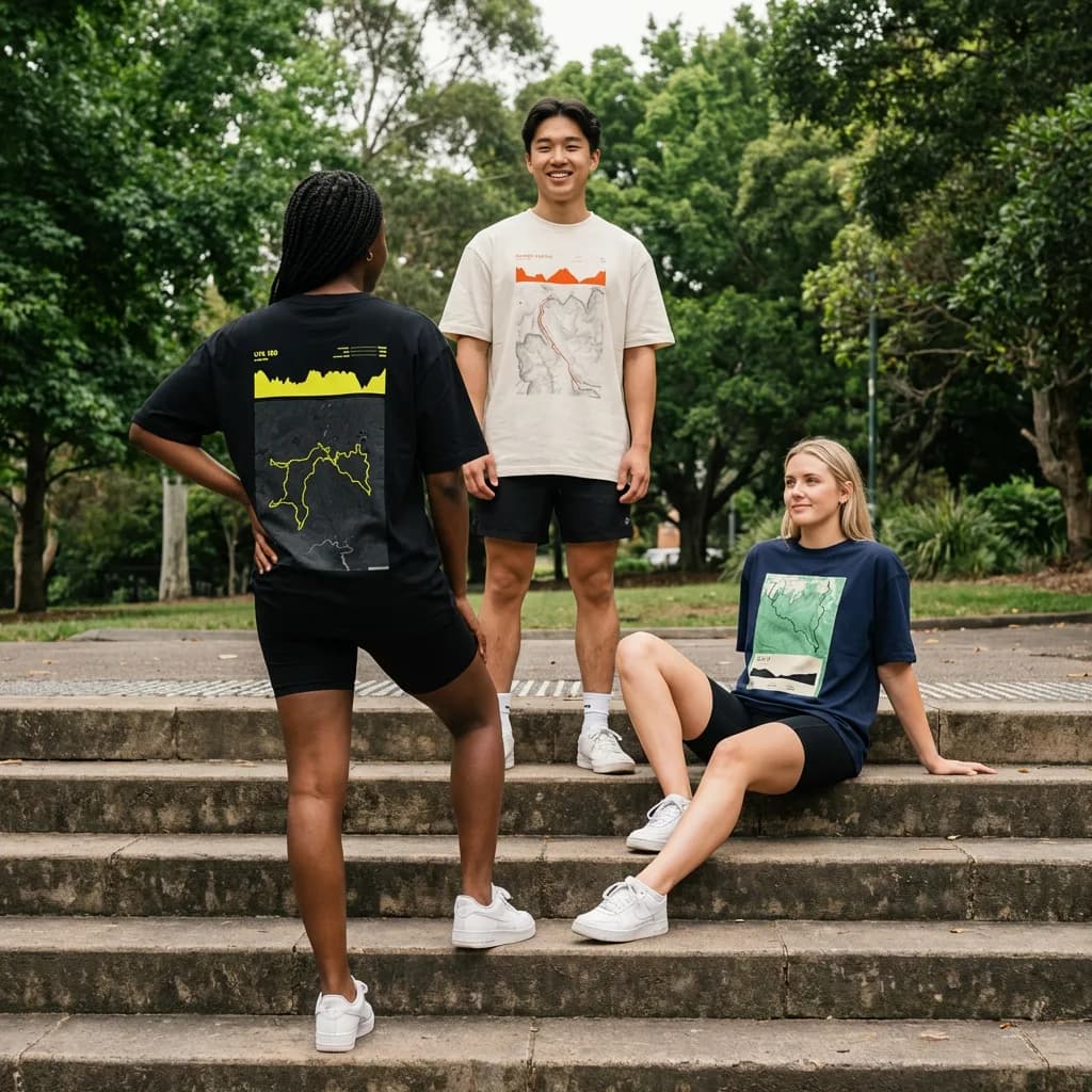 Athlete Prints organic cotton t-shirts, lifestyle