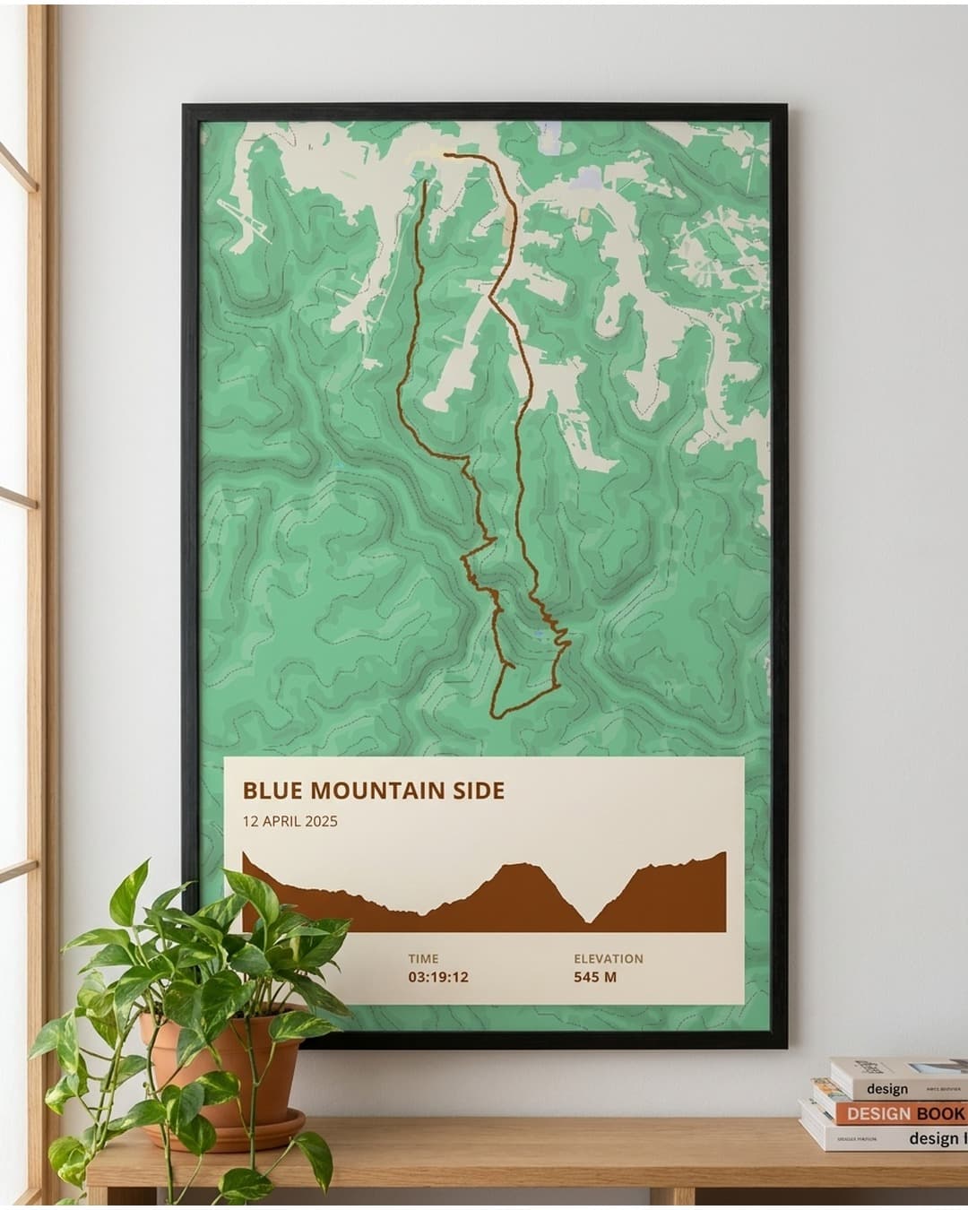 Forest Trail framed route map poster